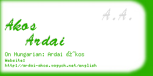 akos ardai business card